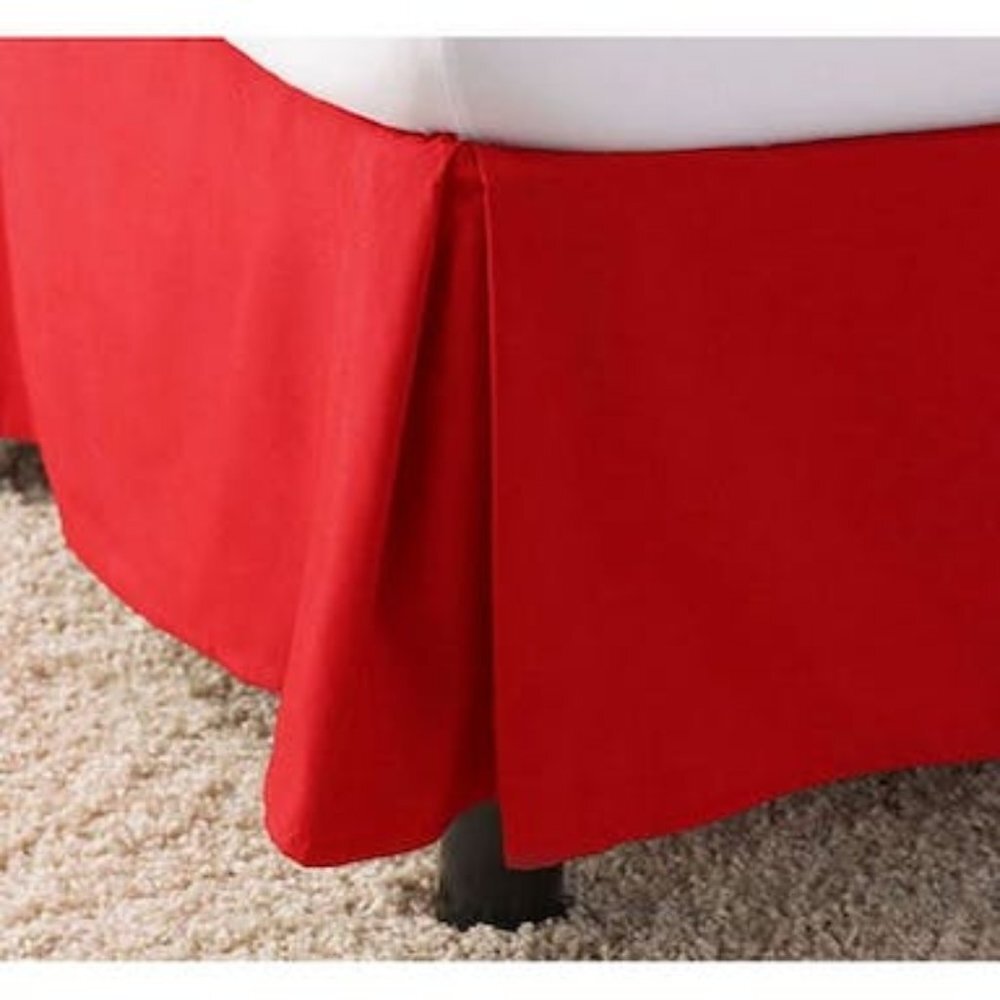 Elegant Comfort Bed Skirt, King/Red